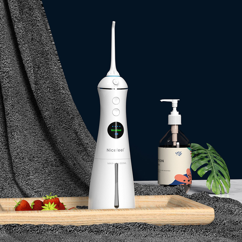 6 + โหมดการทำงาน IPX7 ไฟฟ้า Water Jet 300ml Oral Hygiene Oral Irrigator ฟัน Whitening Water Flosser ไหมขัดฟัน