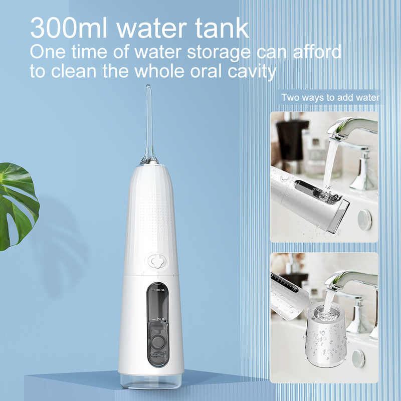 5 + โหมดการทำงาน Ipx7 ไฟฟ้า Water Jet 300ml Oral Hygiene Oral Irrigator ทำความสะอาดฟันน้ำทันตกรรม Pik Flosser