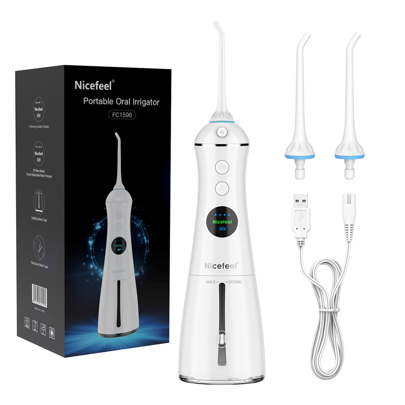 300ml Electric Jet Flosser น้ำไร้สาย, 6 โหมดการทำงาน Water Jet Dental Flosser