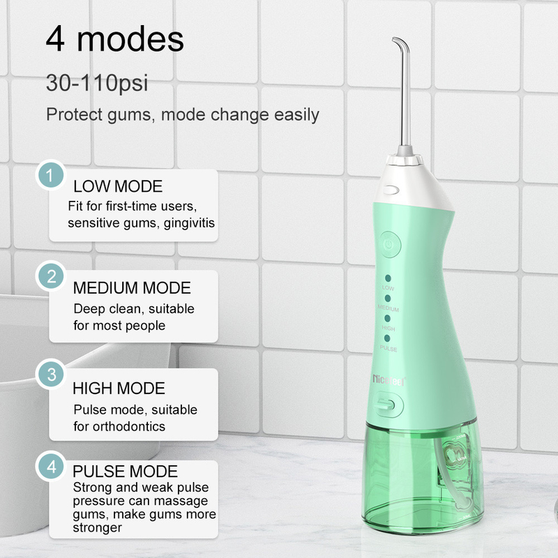 หน้าแรก การเดินทาง 300ML IPX7 กันน้ำไร้สายทันตกรรม Irrigator ปากแบบพกพา