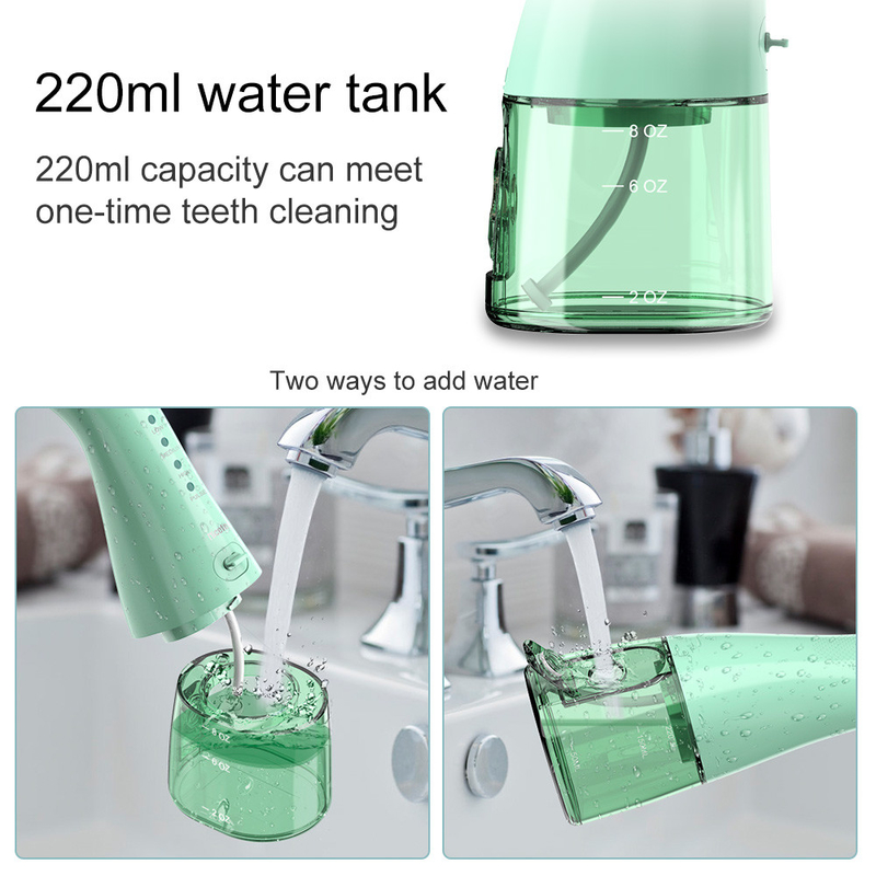 หน้าแรก การเดินทาง 300ML IPX7 กันน้ำไร้สายทันตกรรม Irrigator ปากแบบพกพา