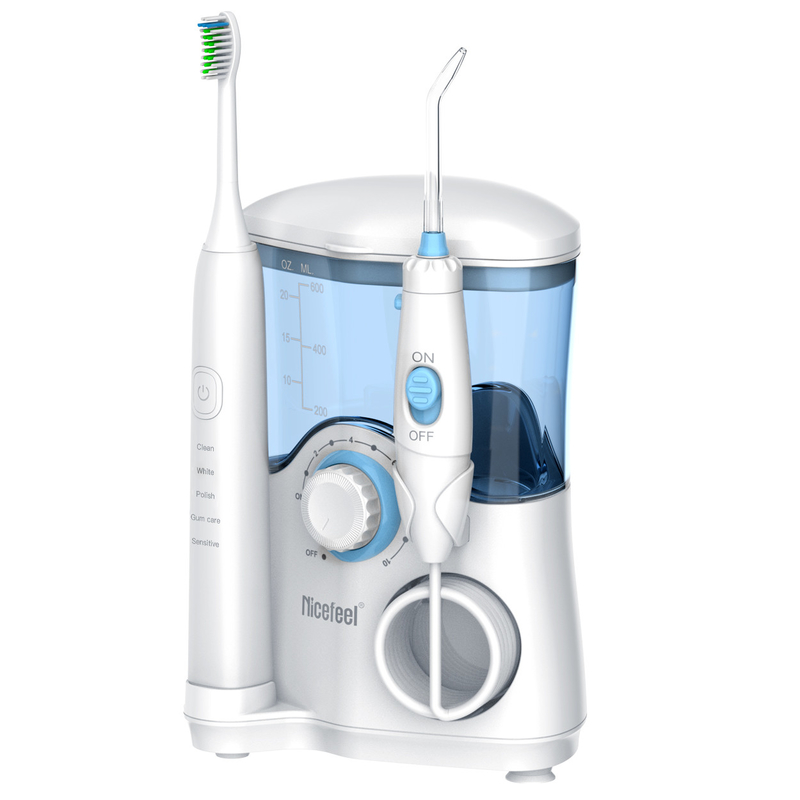 2 in 1 Flosser น้ำทันตกรรม, ถังเก็บน้ำ 600 มล. ทำความสะอาดฟัน Irrigator ในช่องปาก