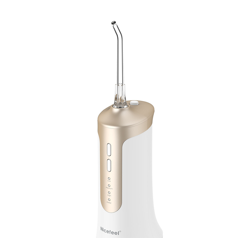 เครื่องทำความสะอาดช่องปากไฟฟ้าเจ็ทไร้สายแบบพกพา Water Flosser IPX7 300ml