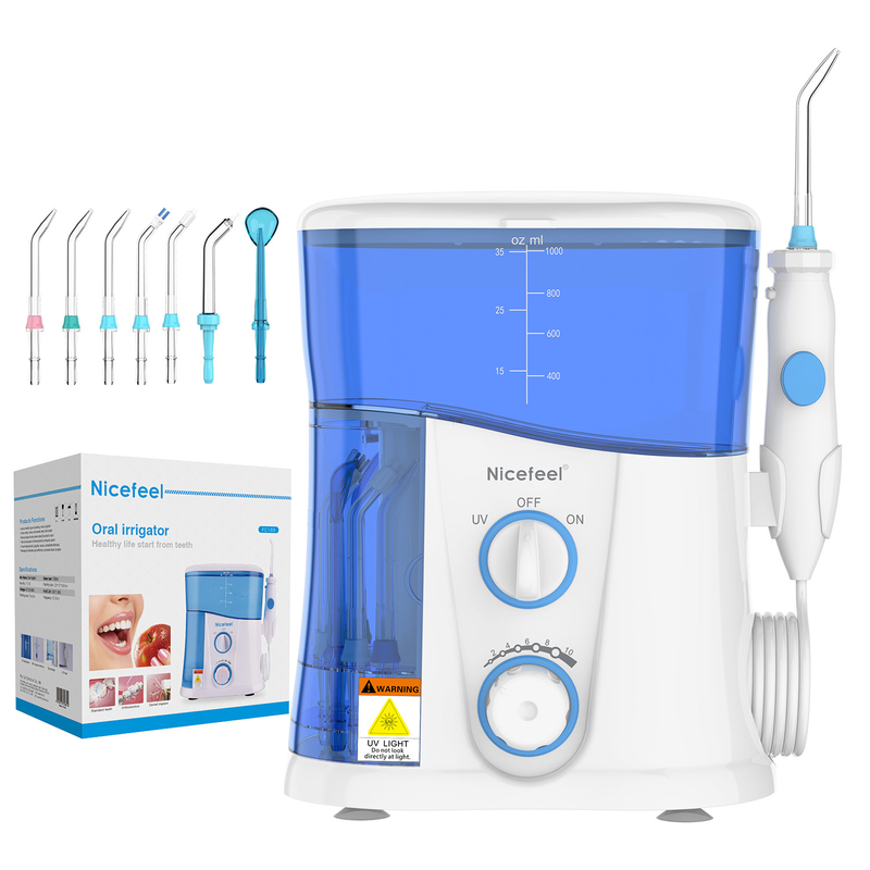 เครื่องฉีดน้ำล้างช่องปากไร้สาย Flosser ความจุแท้งค์น้ำ 1,000 มล
