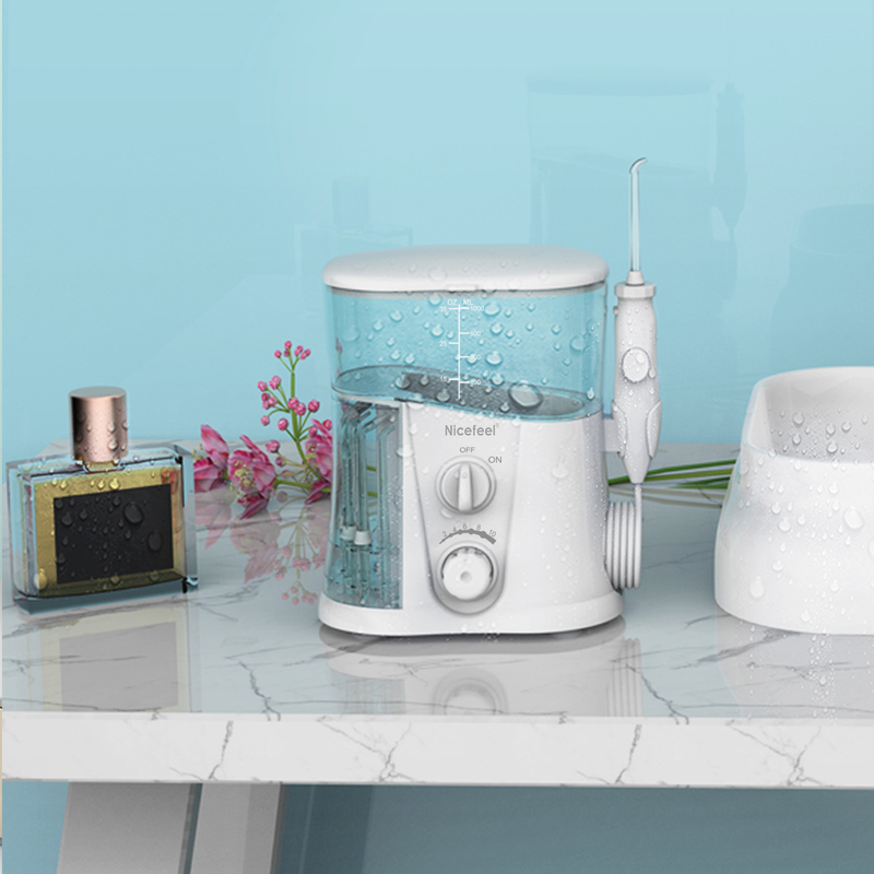 110V 240V Power Flosser น้ำ Flosser ไร้สาย 3 ประเภทหัวฉีด 2.5 มม.