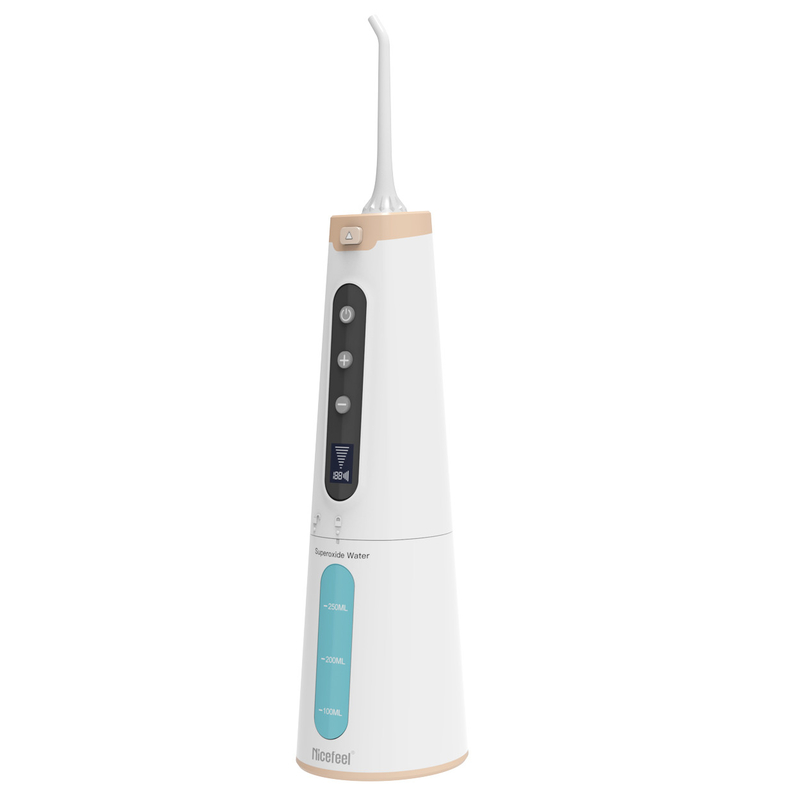 White Ozone Oral Irrigator 0.5kg Dental Care Water Flosser สำหรับใช้ในบ้าน