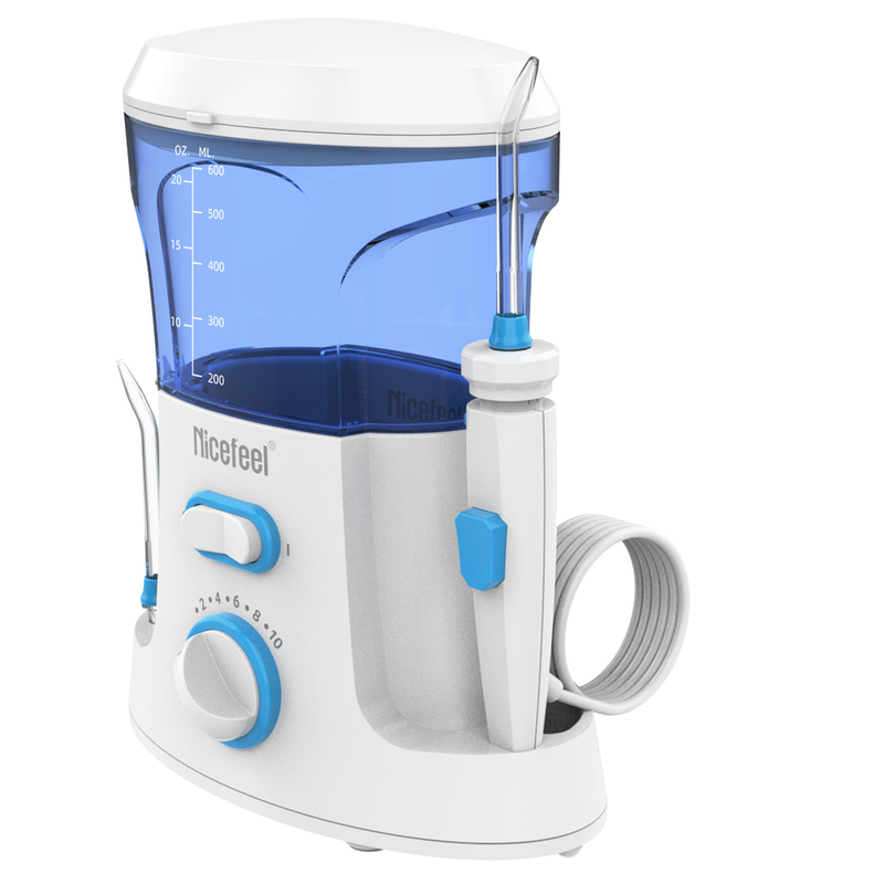 25.5 * 20.5 * 11.5 ซม. Flosser น้ำเคาน์เตอร์ ABS พร้อมความยาวสายไฟ 1.8 ม.