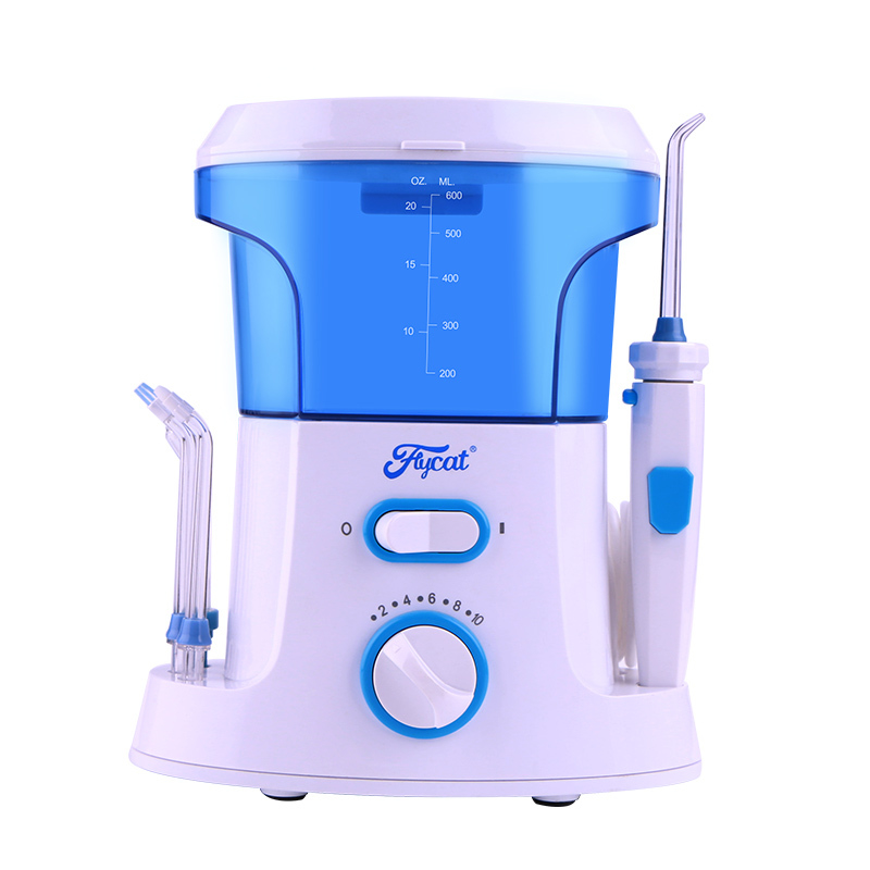 Flosser น้ำบนเคาน์เตอร์ 100 - 240V 600 มล. น้ำหนัก 1.2 กก. เหมาะสำหรับการดูแลช่องปาก