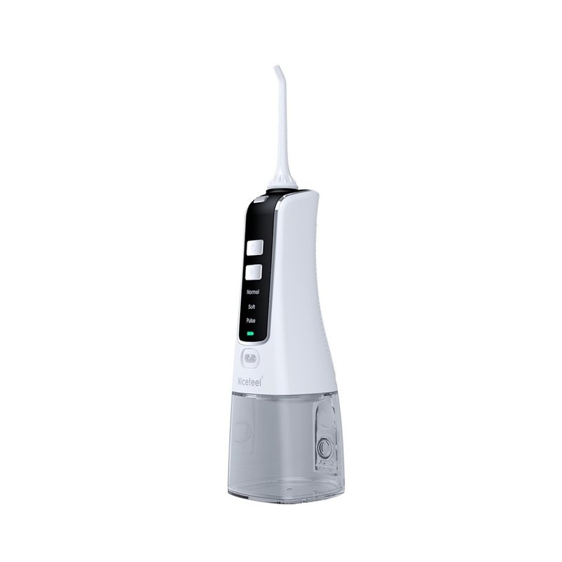 25.5 * 7.5 * 7.5 ซม.ไร้สาย Nicefeel น้ํา Flosser ทานน้ําปาก 300ml 1400mAh