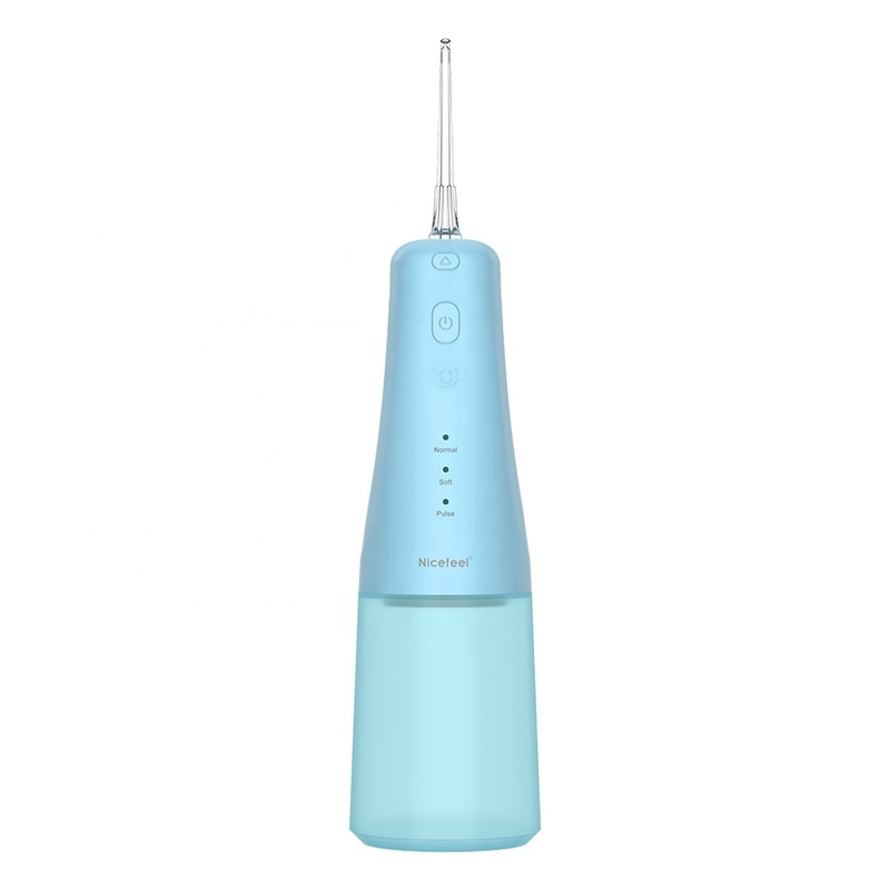 300 มิลลิลิตร ความดันสูง Nicefeel น้ํา Flosser 1400mAh ปกติ / อ่อนนุ่ม / จันทร์ / สเปรย์ทันที