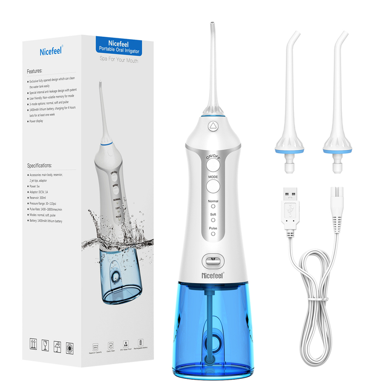 คอมแพคต์ DIY น้ํา Flosser - 0.3 กิโลกรัม - อัตราการเต้น 1400-1700 ครั้ง / นาที - 18.5 * 8.5 * 5.5 ซม