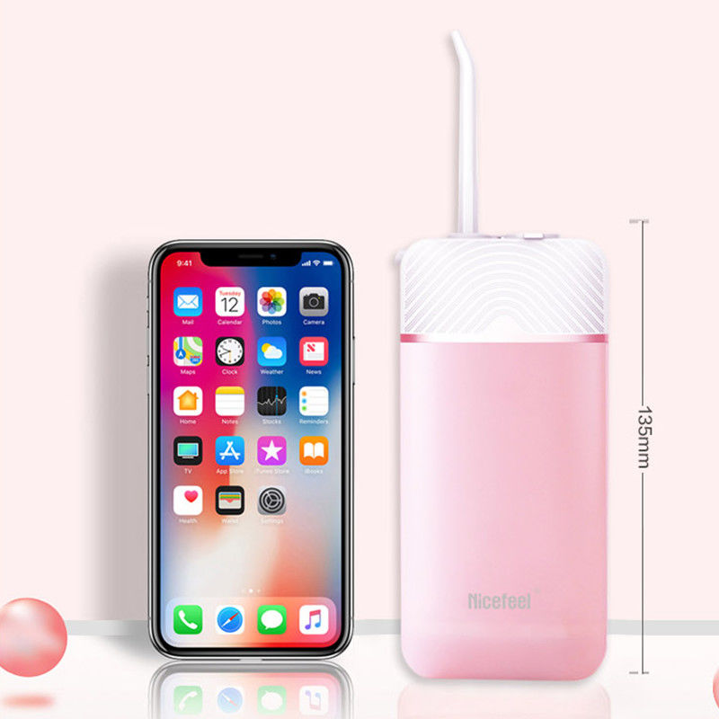 มินิดีไซน์พับน้ำ Flosser ไฟฟ้าน้ำ Flosser ปาก Irrigator พร้อมหัวฉีดที่จัดเก็บได้