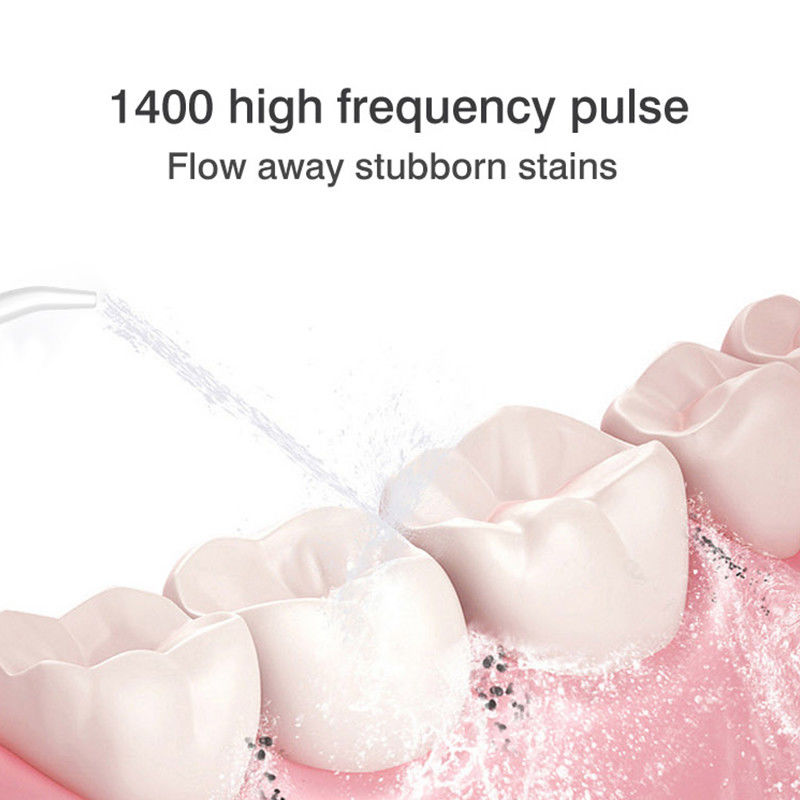 มินิดีไซน์พับน้ำ Flosser ไฟฟ้าน้ำ Flosser ปาก Irrigator พร้อมหัวฉีดที่จัดเก็บได้