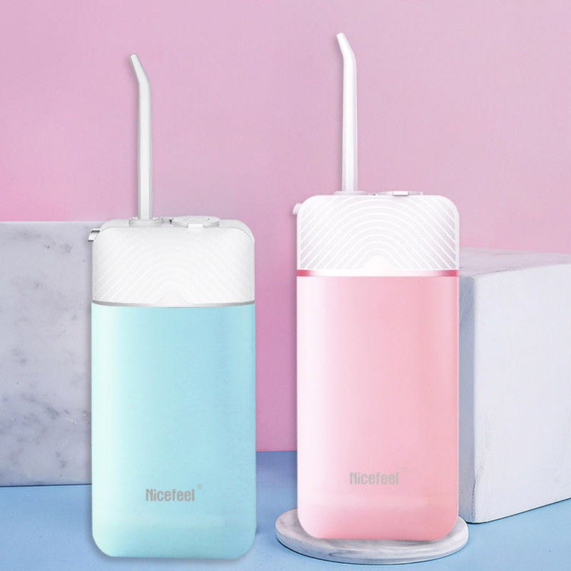 มินิดีไซน์พับน้ำ Flosser ไฟฟ้าน้ำ Flosser ปาก Irrigator พร้อมหัวฉีดที่จัดเก็บได้