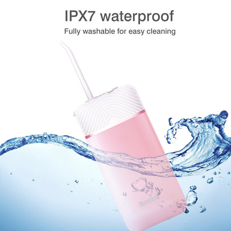 มินิดีไซน์พับน้ำ Flosser ไฟฟ้าน้ำ Flosser ปาก Irrigator พร้อมหัวฉีดที่จัดเก็บได้
