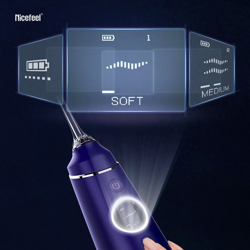 Flosser น้ำแบบชาร์จไร้สาย ABS แบบพกพาสำหรับทำความสะอาดฟัน