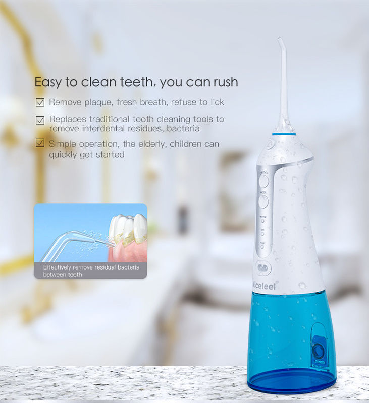 IPX7 เกรด Nicefeel Flosser น้ำไร้สายแบบพกพามาตรฐาน 3 โหมดการทำงาน