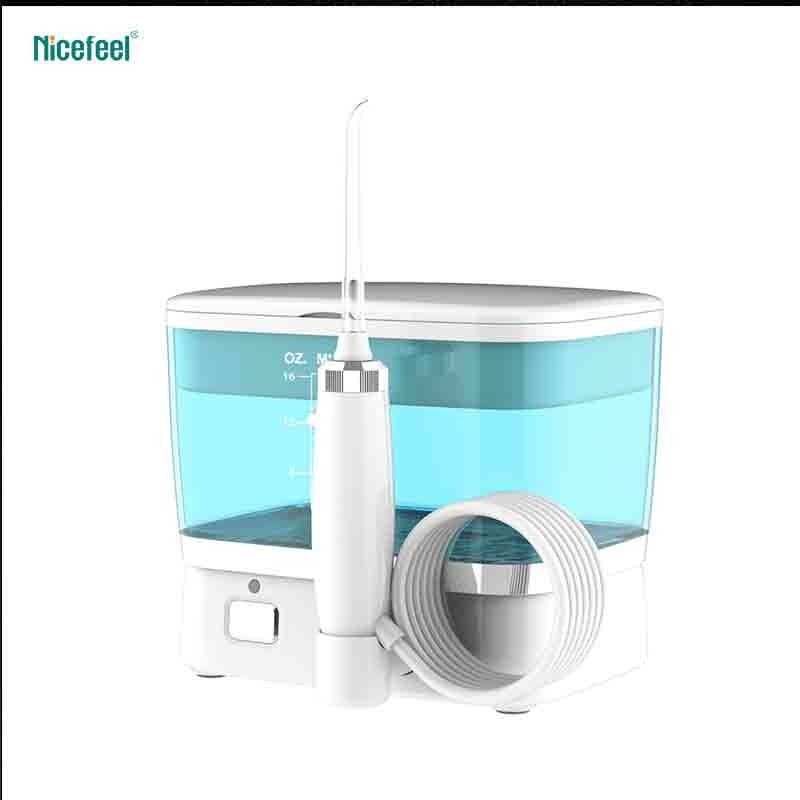 แบบพกพา 500ml ไฟฟ้าน้ำ Flosser 1400-1800 ครั้ง/นาที Water Jet Pulse
