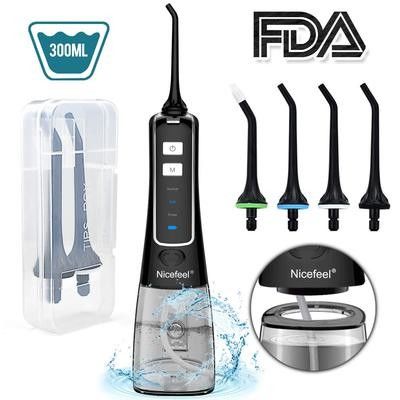 0.8 มม. Nicefeel Water Flosser มือถือ Water Pick ถังเก็บน้ำที่ถอดออกได้