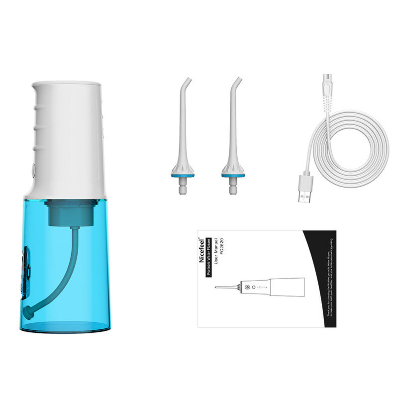 Flosser พลังงานไฟฟ้าที่ดีที่สุดสำหรับการเดินทาง Nicefeel Water Flosser ไร้สาย IPX7 1900 mAh Battery