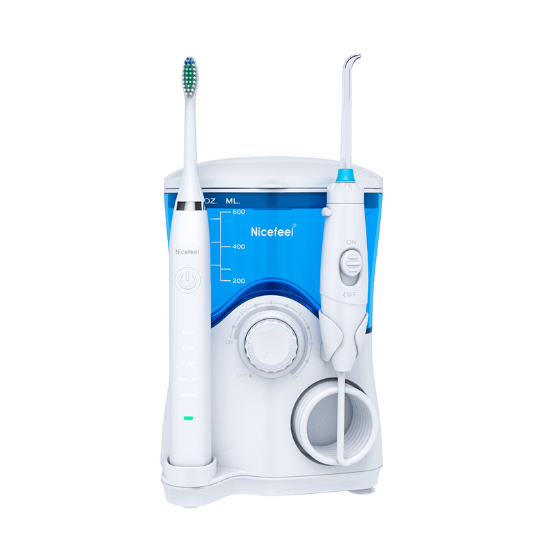 Nicefeel 600ml All In One แปรงสีฟันและ Flosser Sonic Electric For Family Share